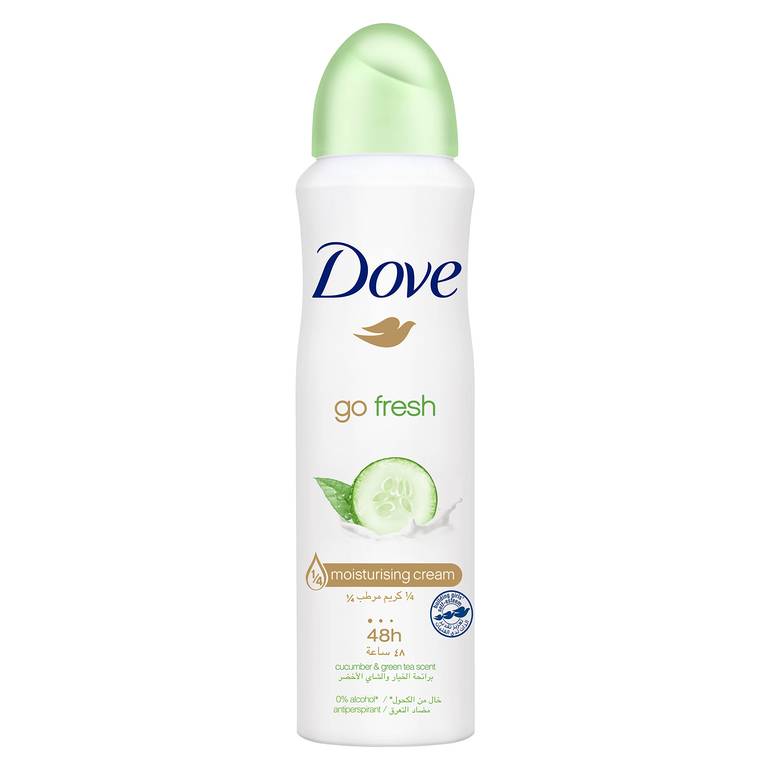 Dove, Moisturizing Deodorant Spray, with Cucumber and Green Tea, - 150ml
